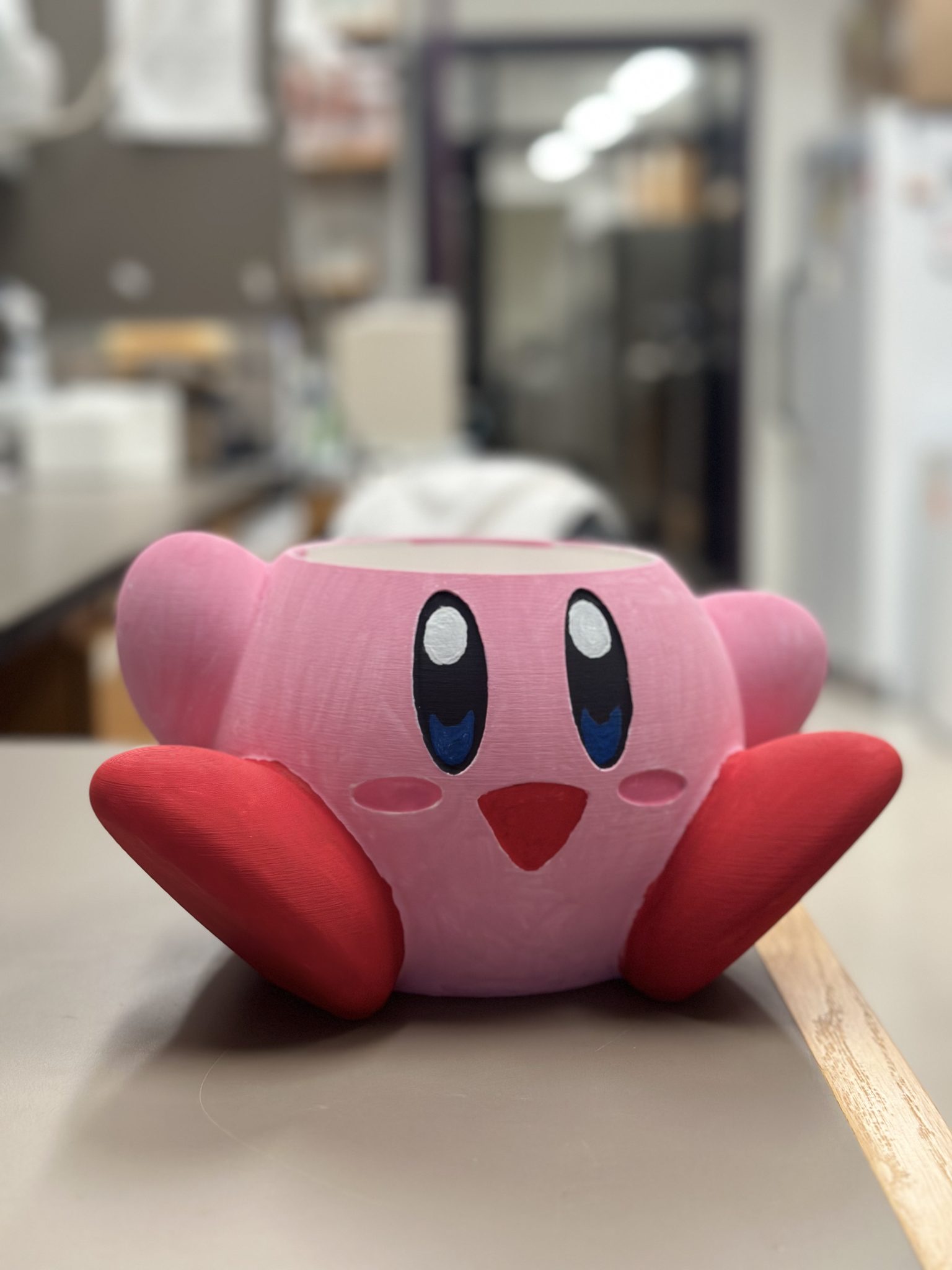 A 3D-printed Kirby planter (Cambridge, MA)
